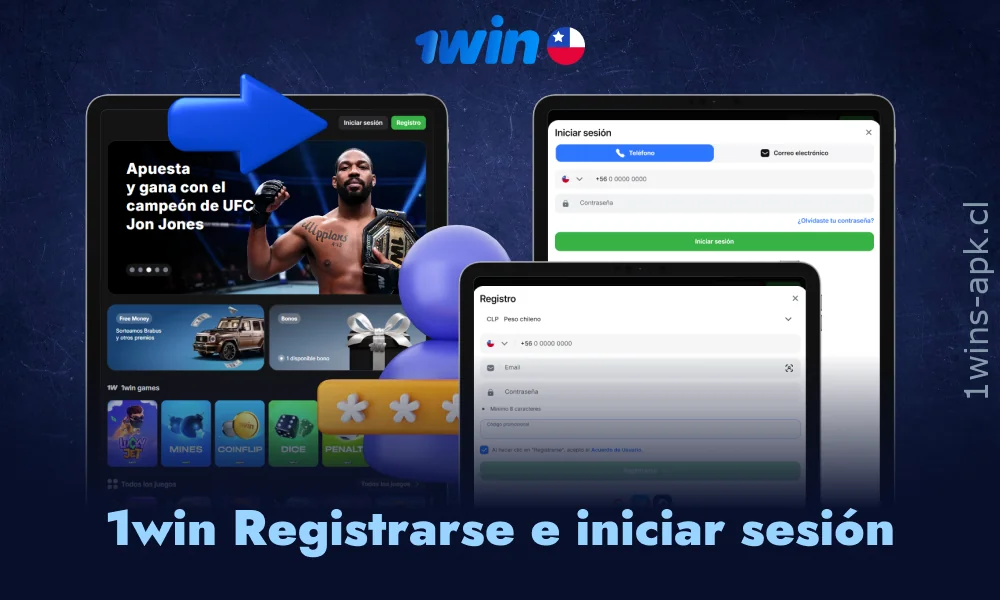 Registrarse e iniciar sesión en 1win es rápido y sencillo, tanto en el sitio web como en la app móvil