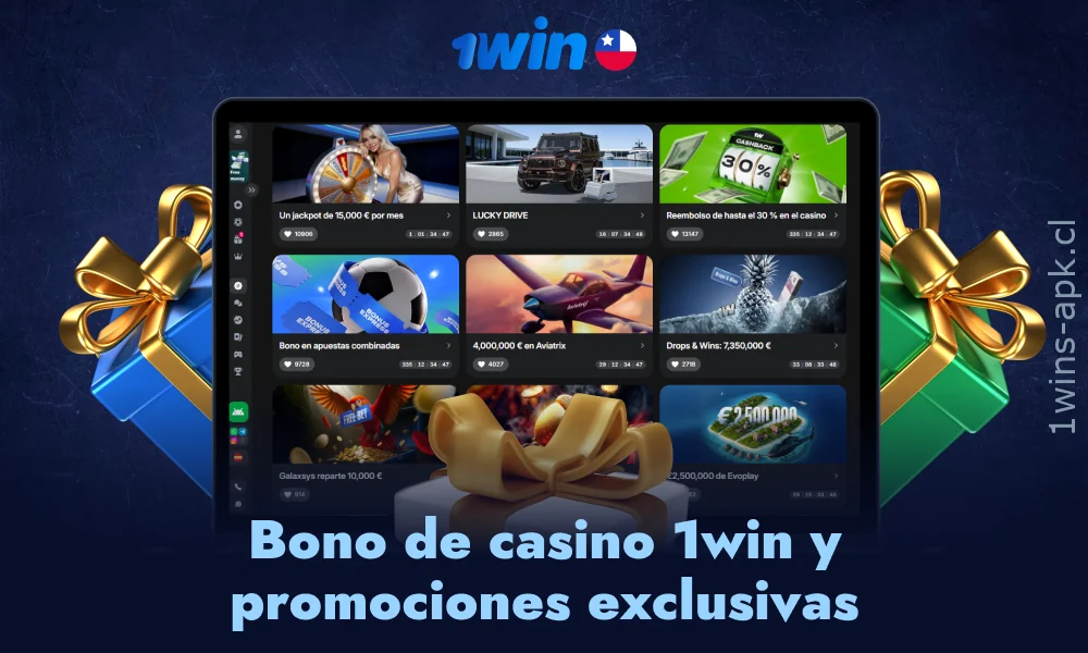 Los bonos y promociones exclusivas del casino 1win están disponibles para los jugadores chilenos después de registrarse