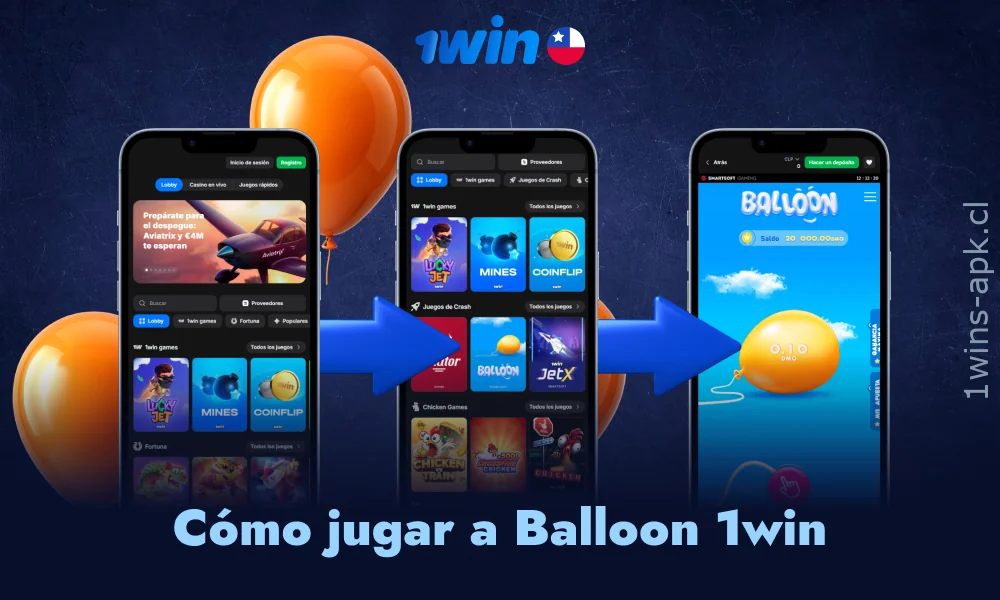 Instrucciones paso a paso para jugar Balloon 1win para jugadores de Chile